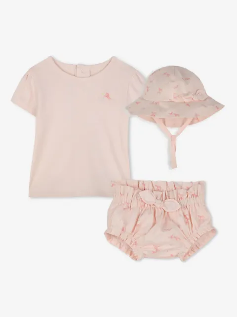 Chloé Kids cotton T-shirt and bloomers set