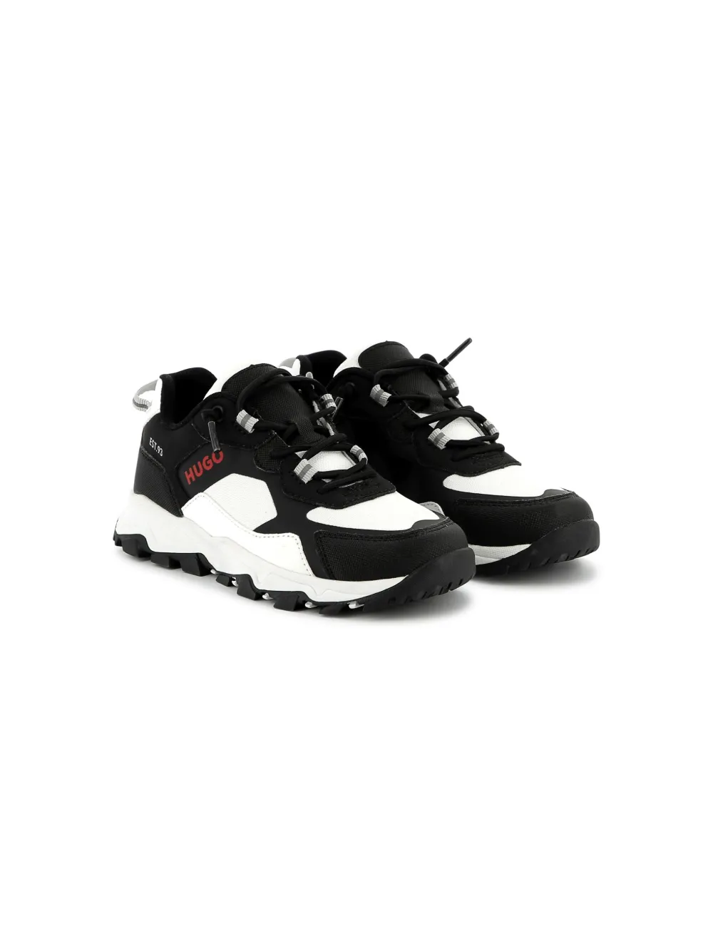 HUGO KIDS logo-print sneakers Black