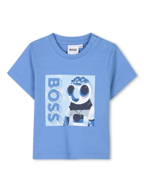 BOSS Kidswear playera con logo estampado