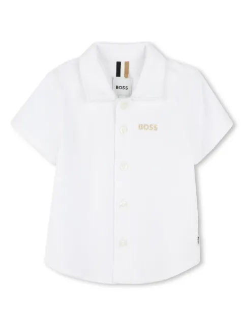 BOSS Kidswear logo-embroidered polo shirt