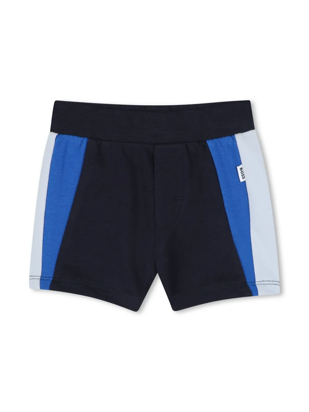 BOSS Kidswear Poloshirt en shorts met colourblocking Blauw