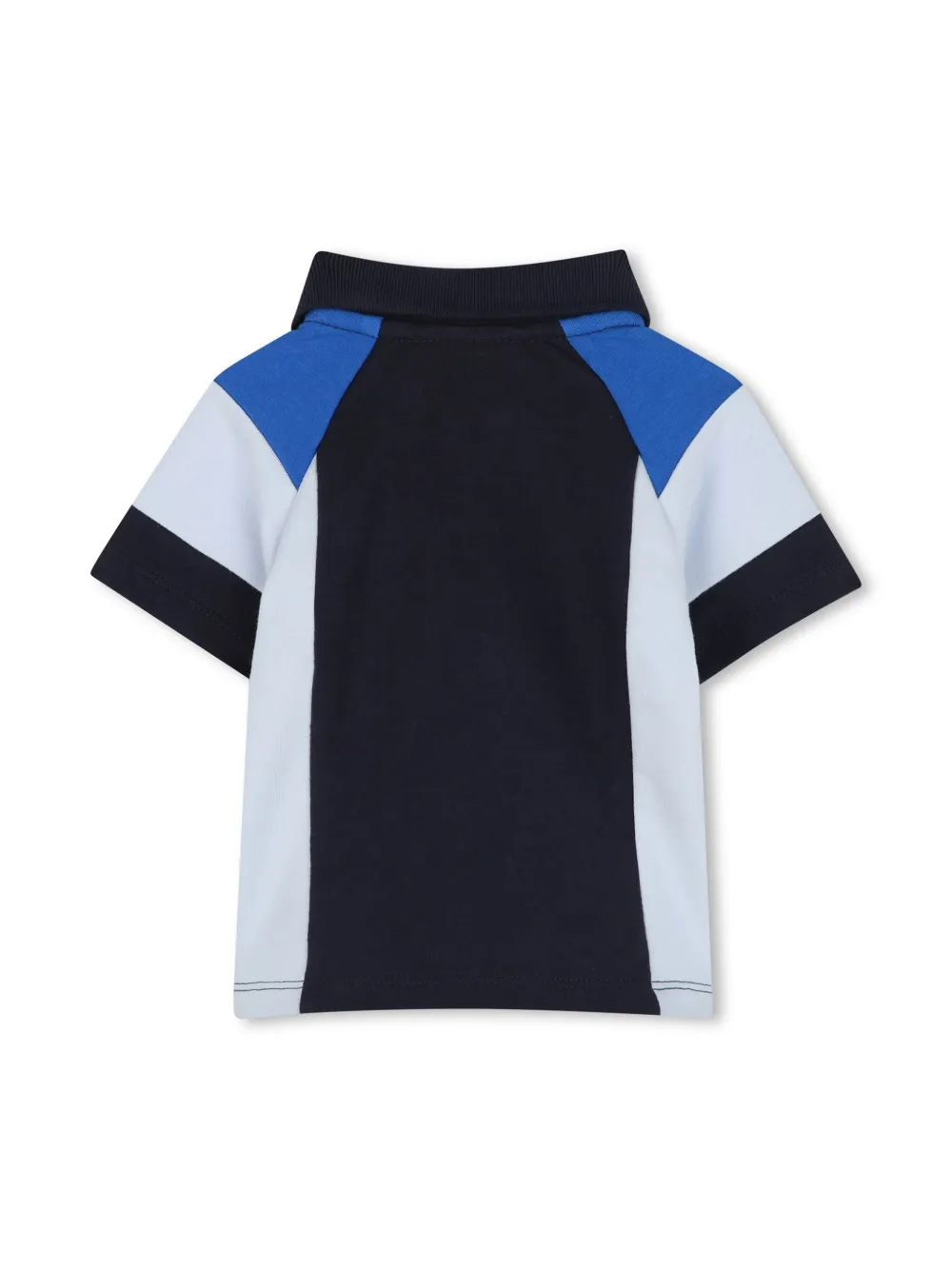 BOSS Kidswear Poloshirt en shorts met colourblocking Blauw