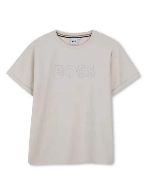 BOSS Kidswear logo-embroidered T-shirt     