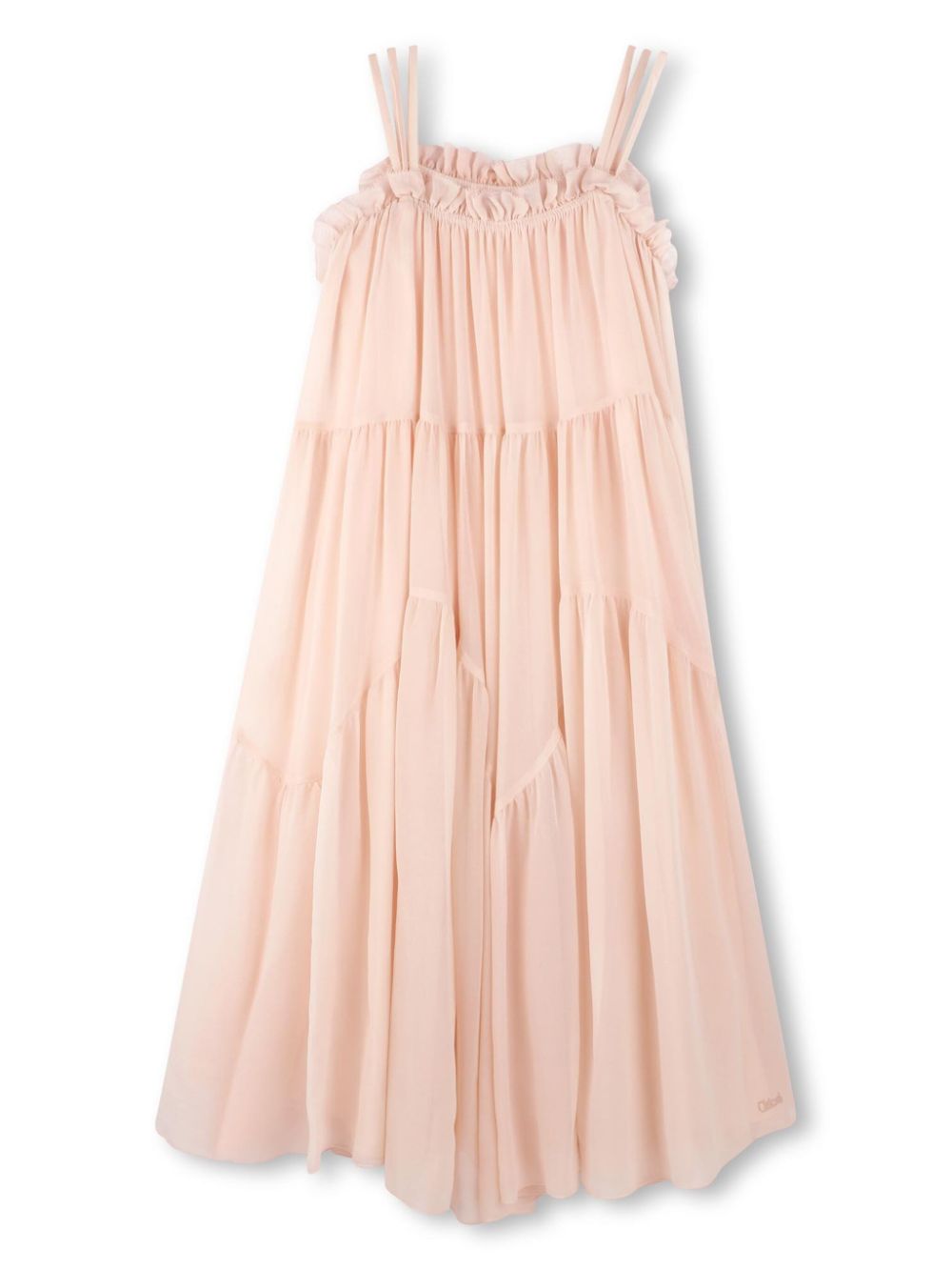 Chloé Kids silk dress - Pink