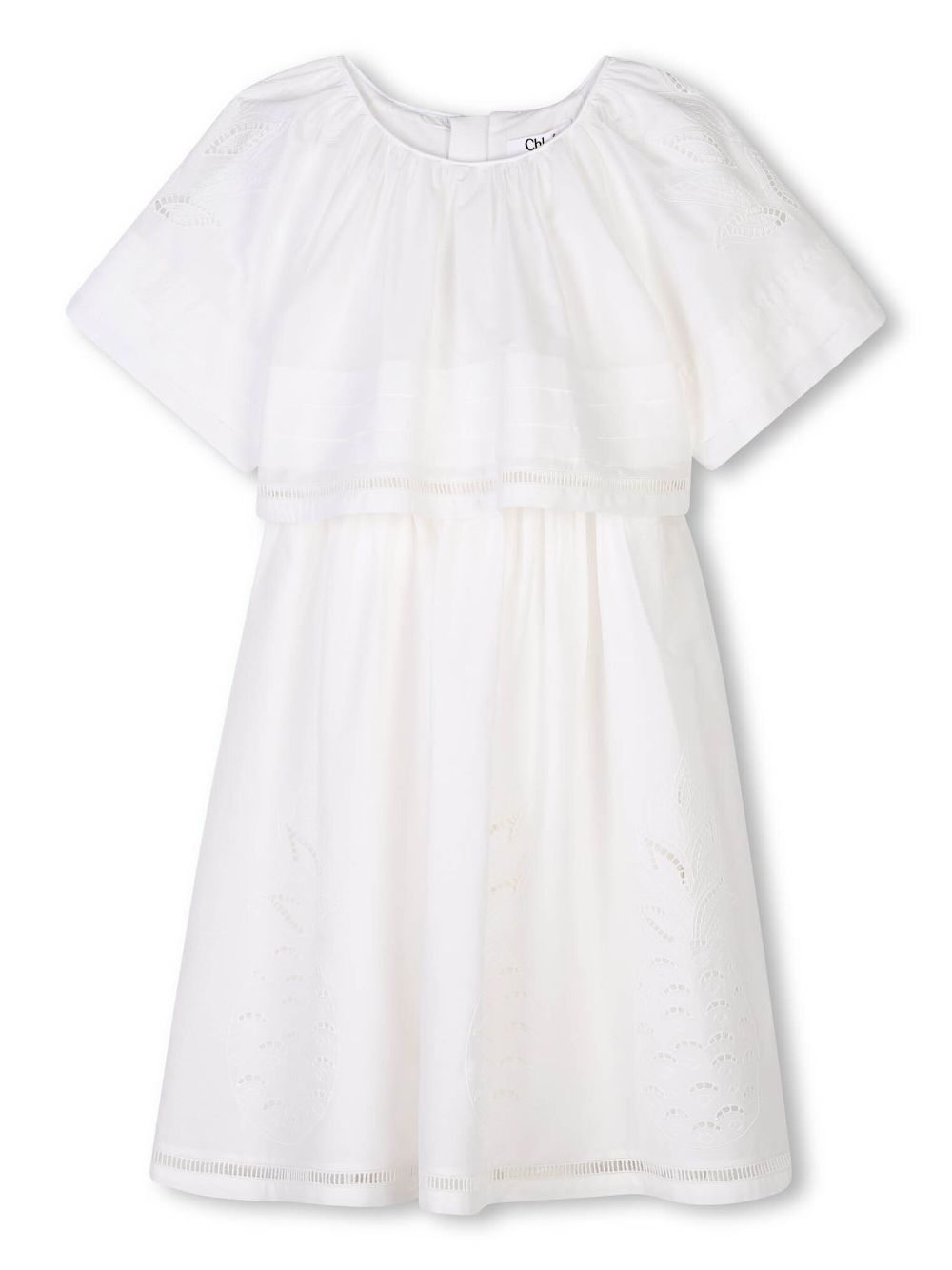 Chloé Kids broderie-anglaise dress - White