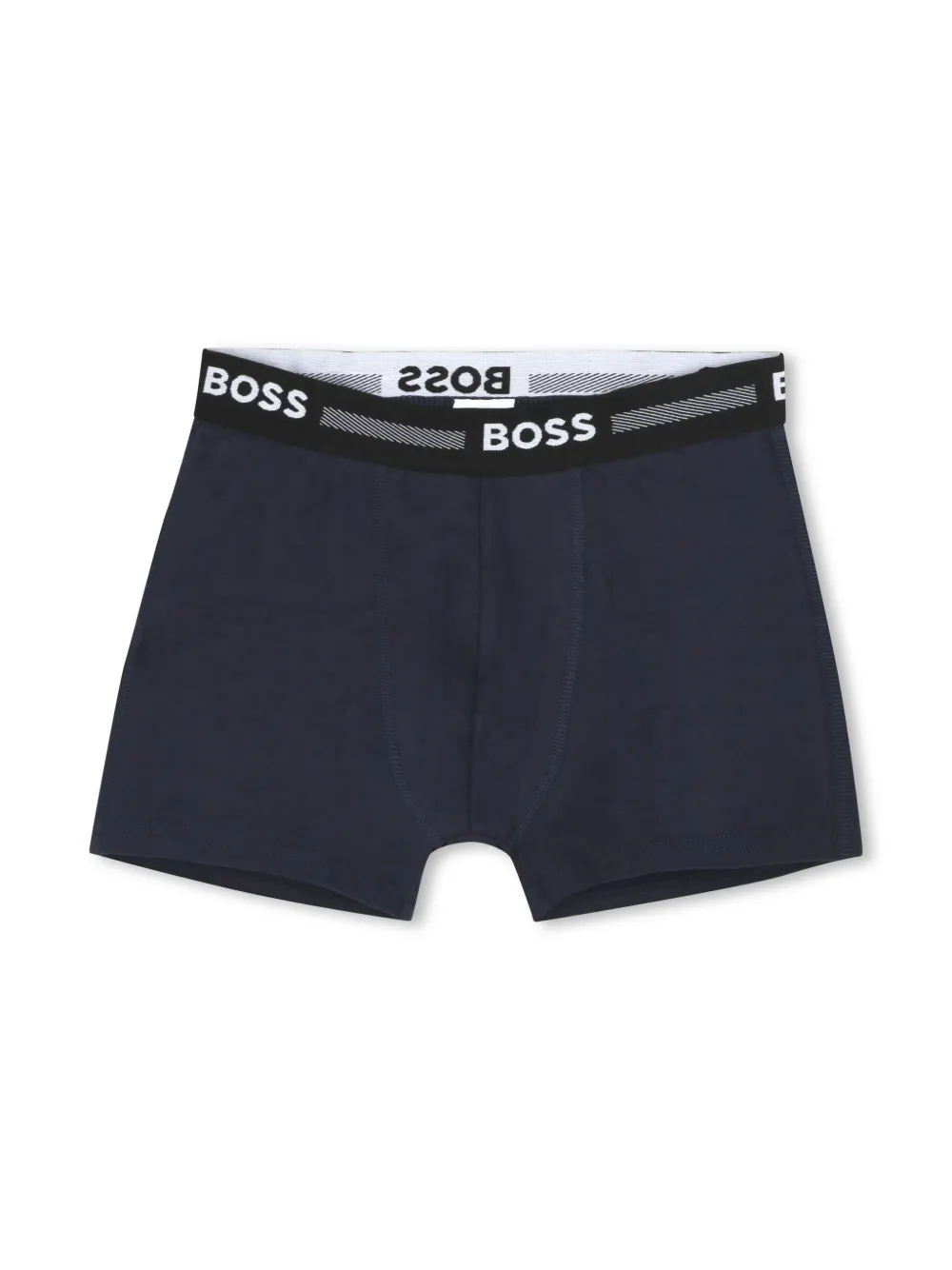 BOSS Kidswear Drie boxershorts met logoband Blauw