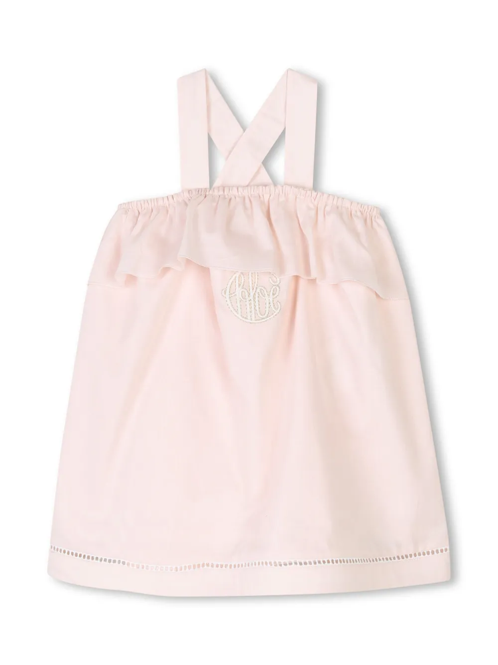 Chloé Kids Jurk broekje en muts van biologisch katoen Roze