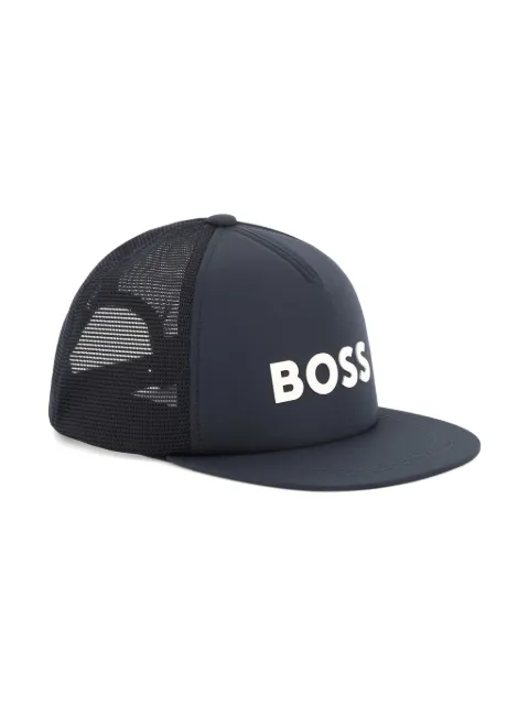 BOSS Kidswear logo-patch panelled baseball cap
