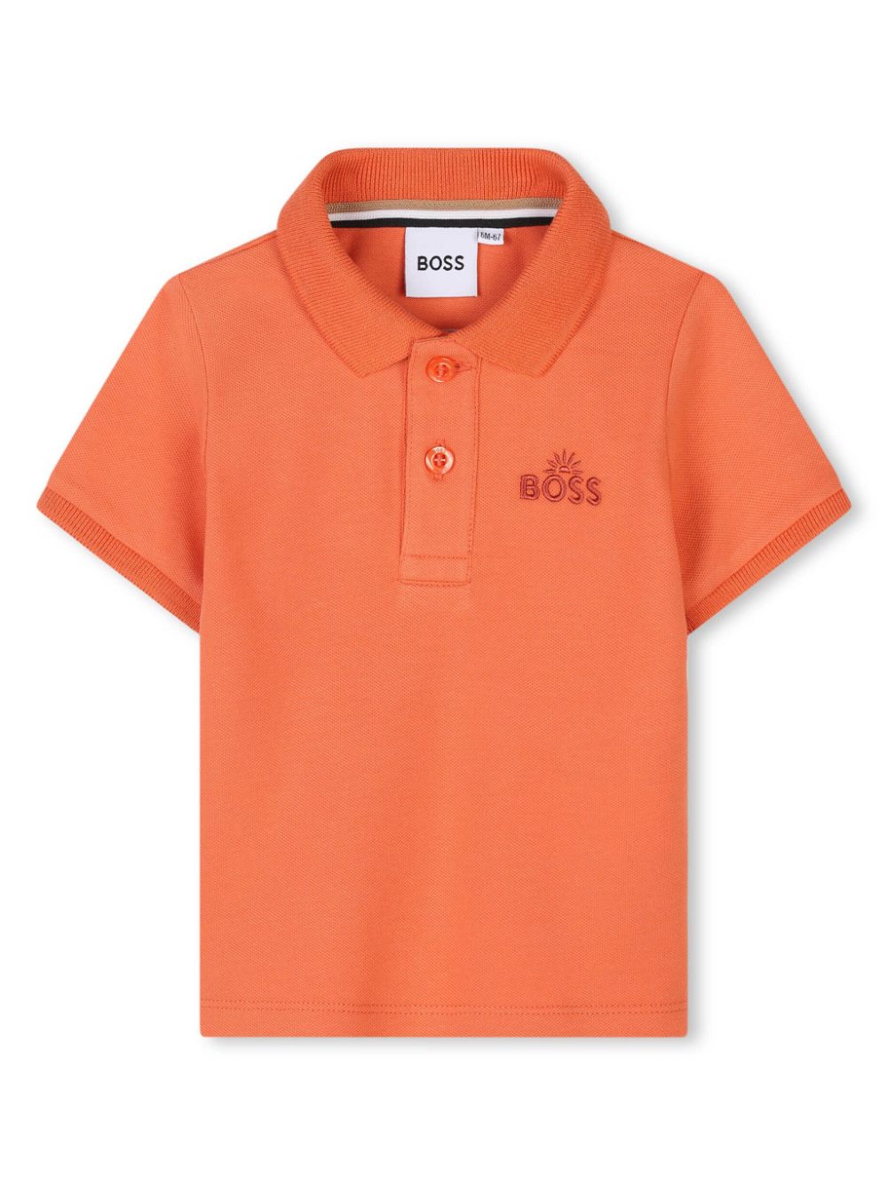 BOSS Kidswear logo-embroidered polo shirt - Orange