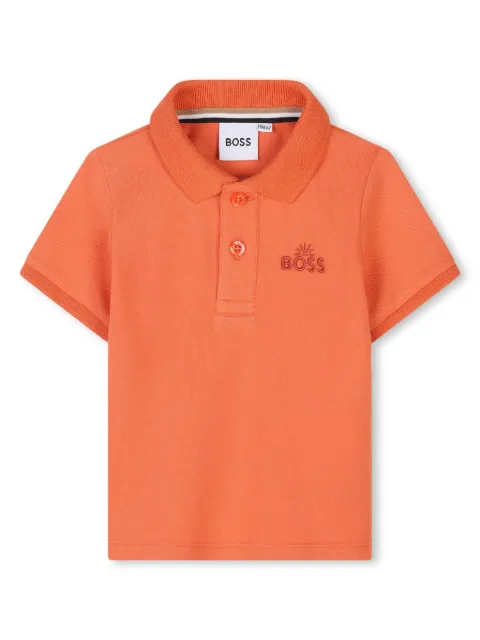 BOSS Kidswear قميص بولو مطرز بشعار الماركة