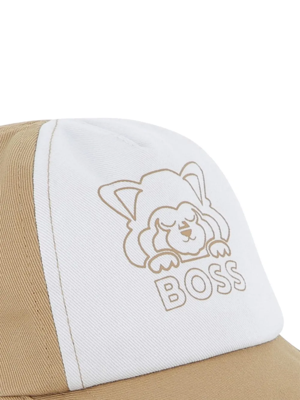 BOSS Kidswear Honkbalpet met logoprint Beige