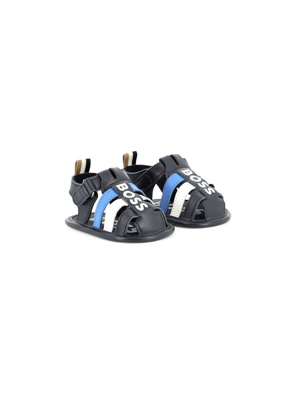 BOSS Kidswear logo-print sandals - Blue