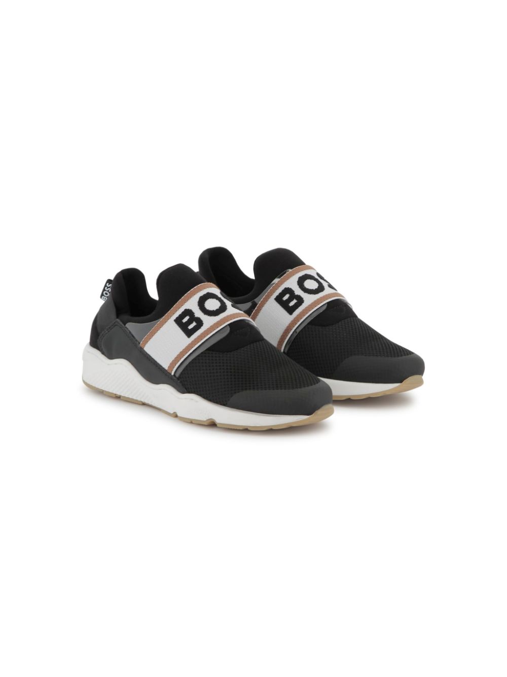 BOSS Kidswear logo-tape sneakers Black