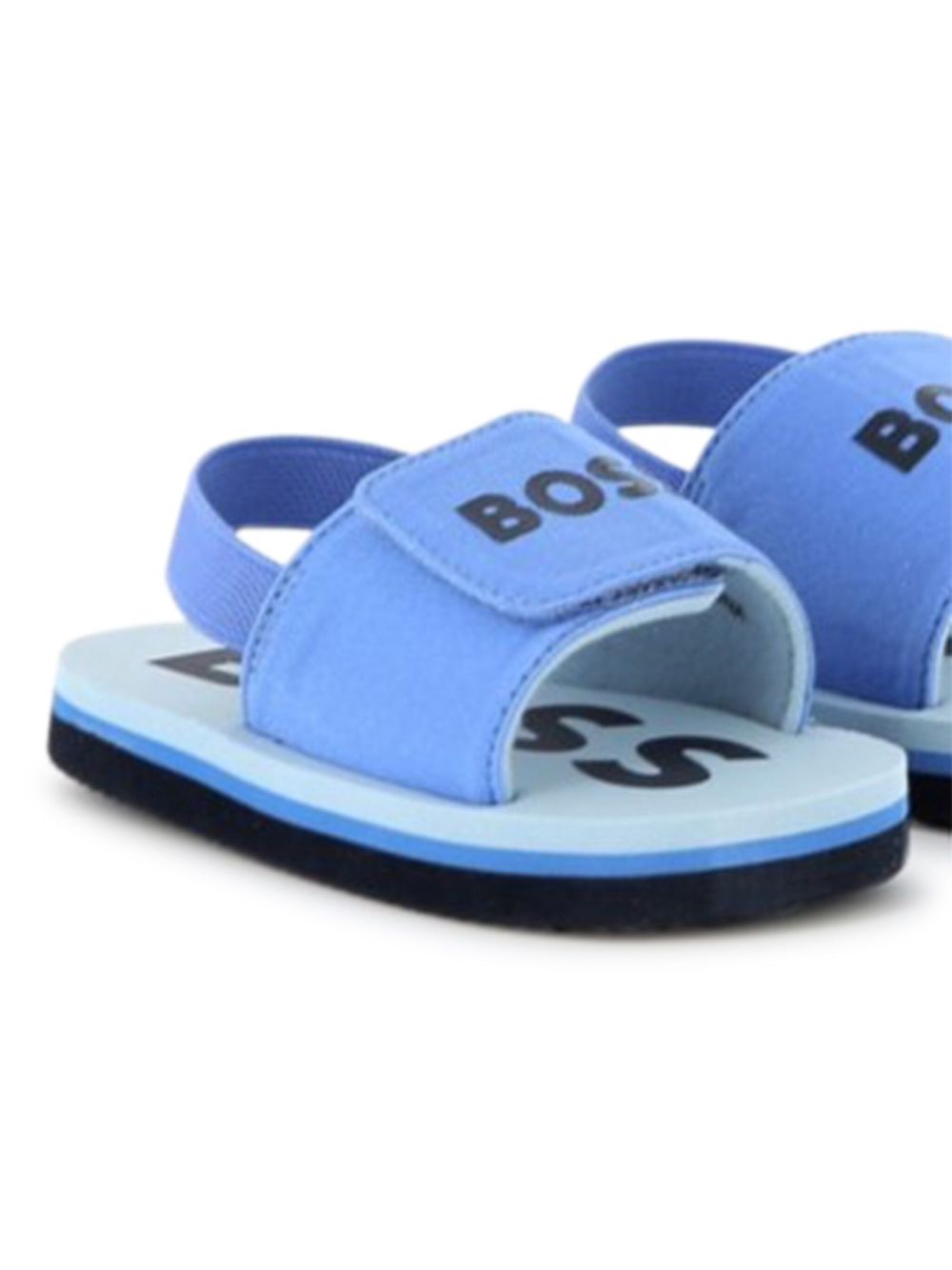 BOSS Kidswear logo-print sandals - Blue