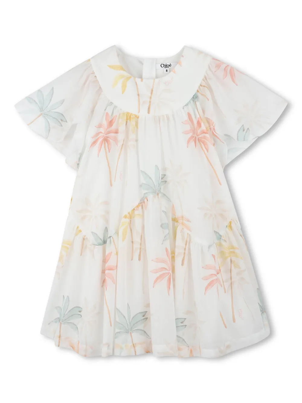 Image 1 of Chloé Kids palm tree-print dress
