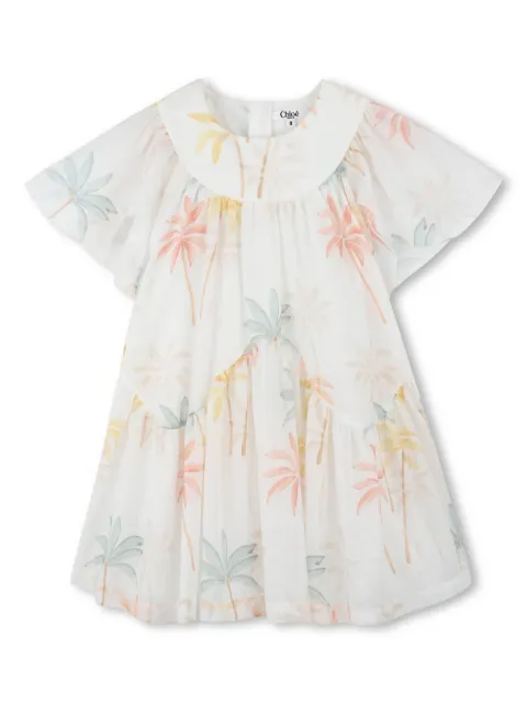 Chloé Kids palm tree-print dress