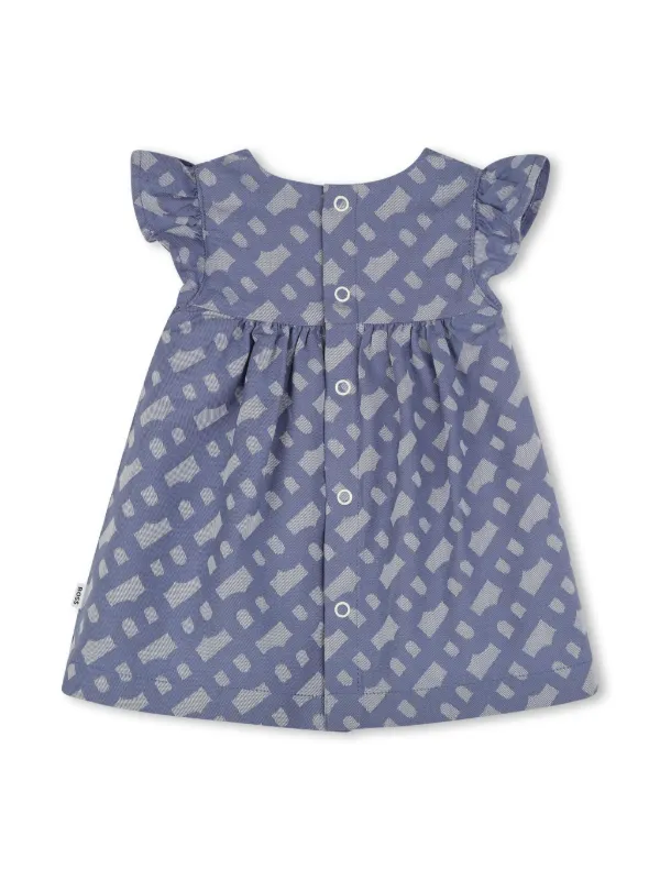 BOSS Kidswear Robe à Motif Monogrammé Bleu FARFETCH FR