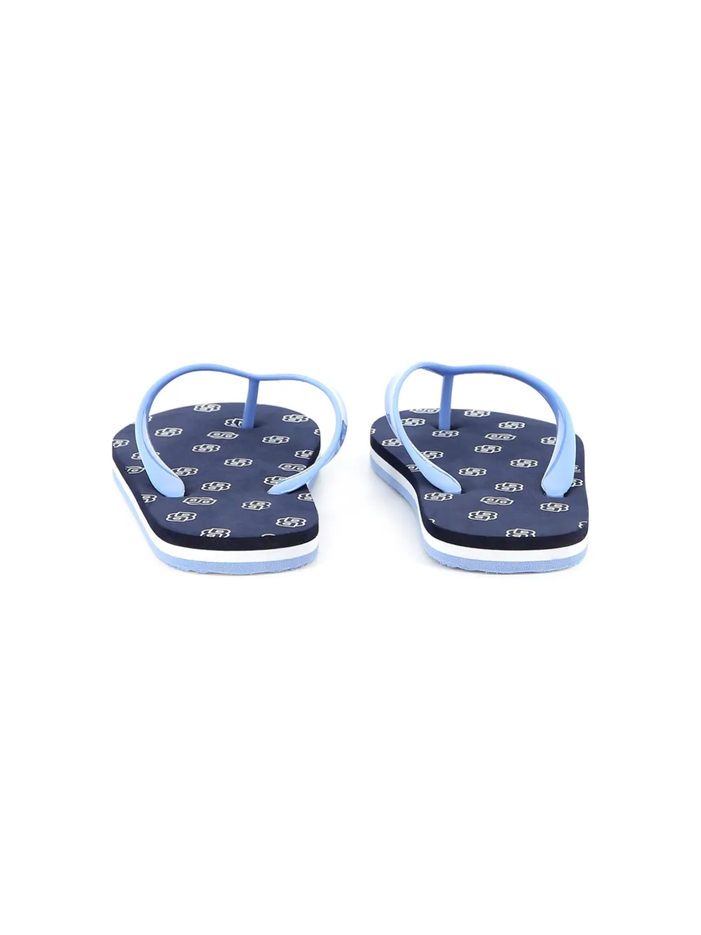 BOSS Kidswear logo-print flip flops Blue