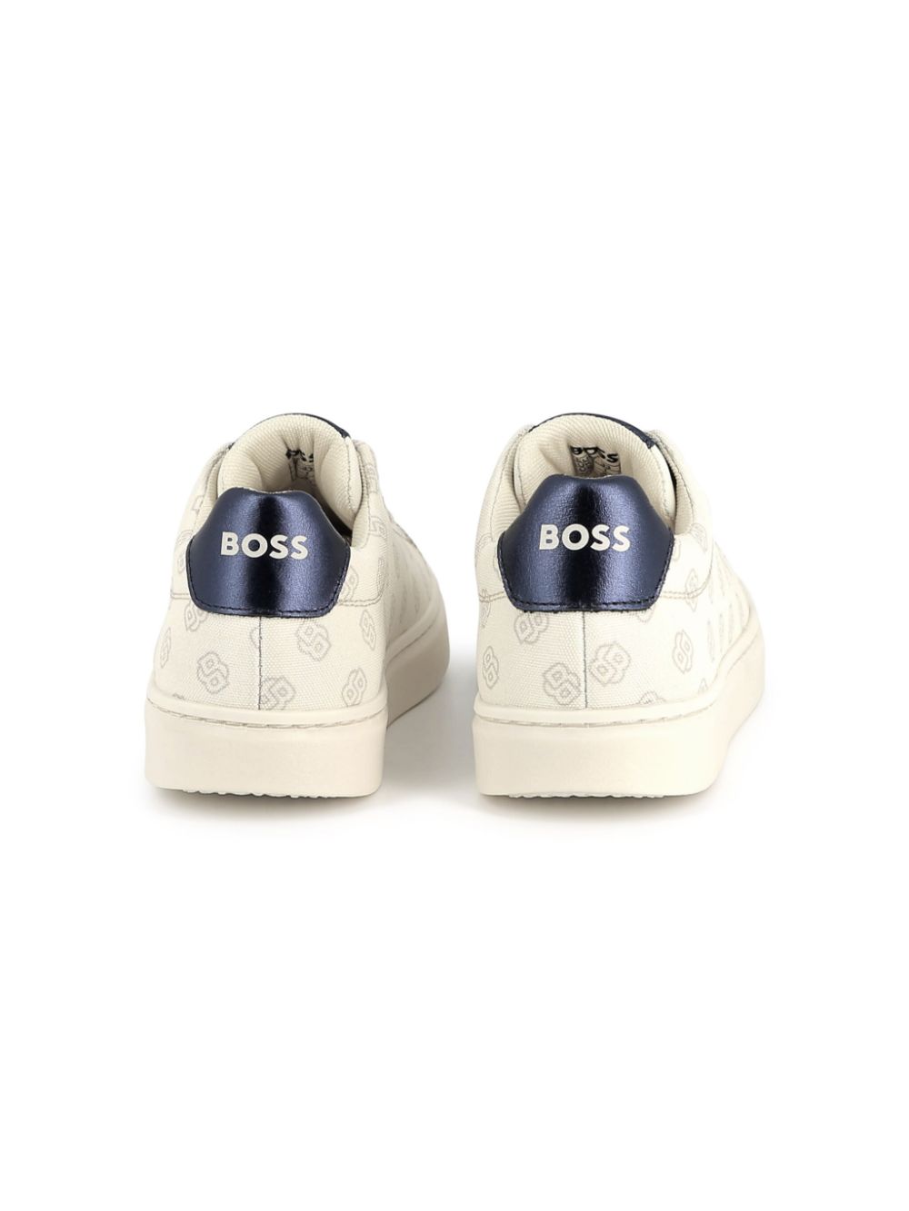 BOSS Kidswear Sneakers met monogramprint Beige