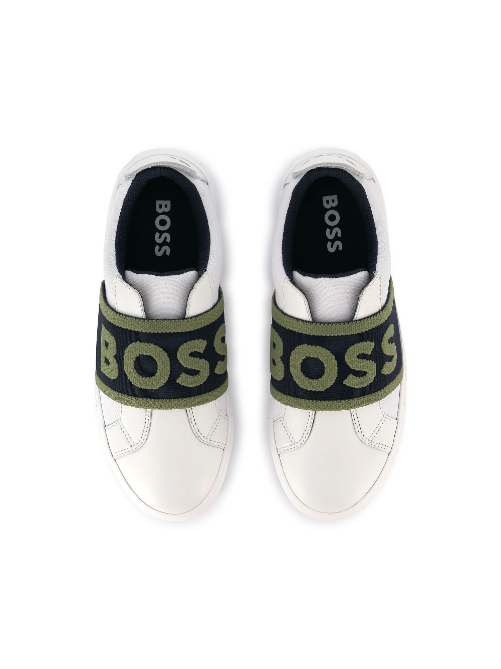 BOSS Kidswear Sneakers met logoband Wit