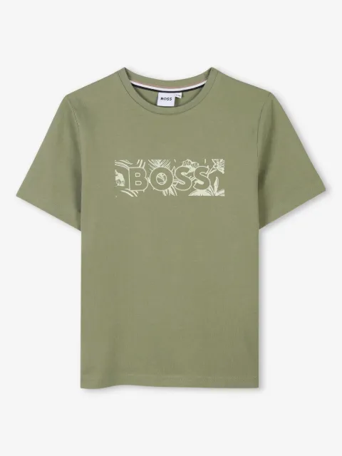 BOSS Kidswear playera con logo estampado