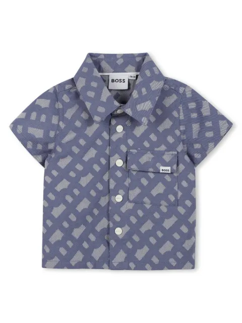 BOSS Kidswear monogram shirt and shorts set