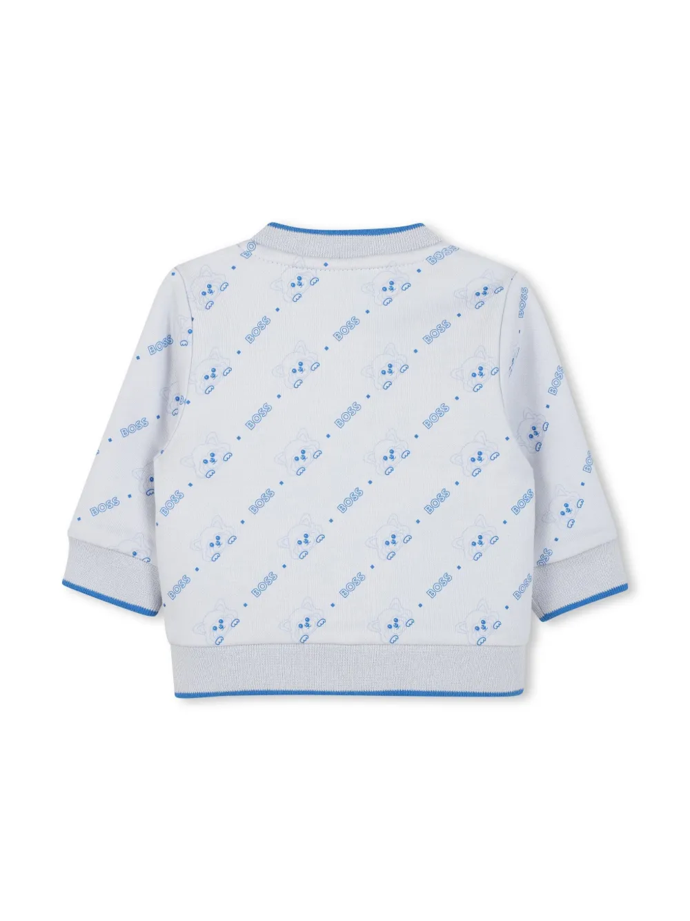 BOSS Kidswear Broek met logoprint Blauw