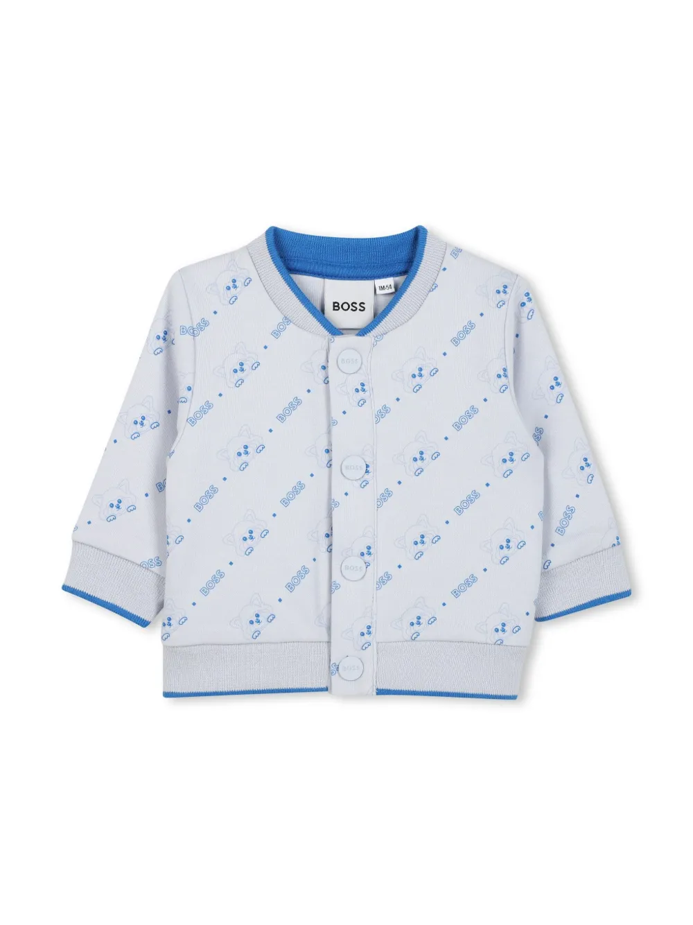 BOSS Kidswear Broek met logoprint Blauw