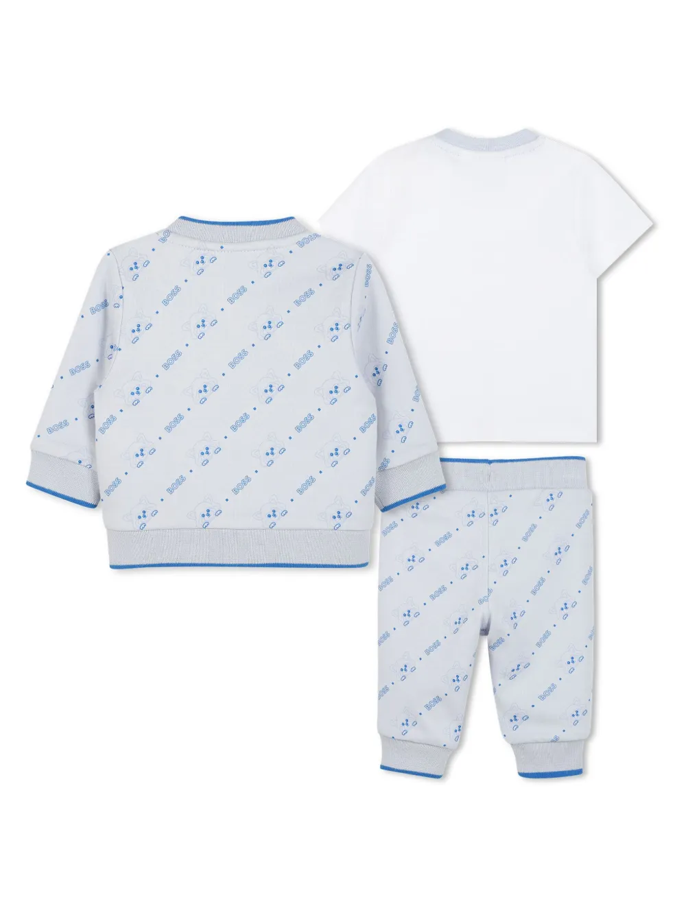 BOSS Kidswear Broek met logoprint - Blauw