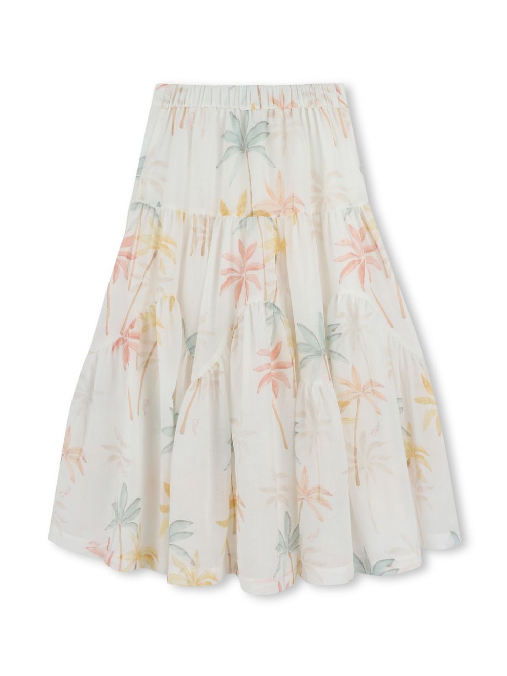 Chloé Kids Midi-jurk met bloemenprint - Wit