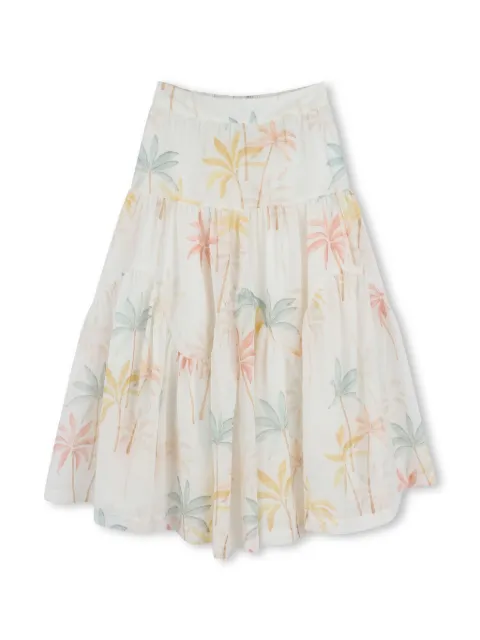 Chloé Kids floral-print midi skirt 