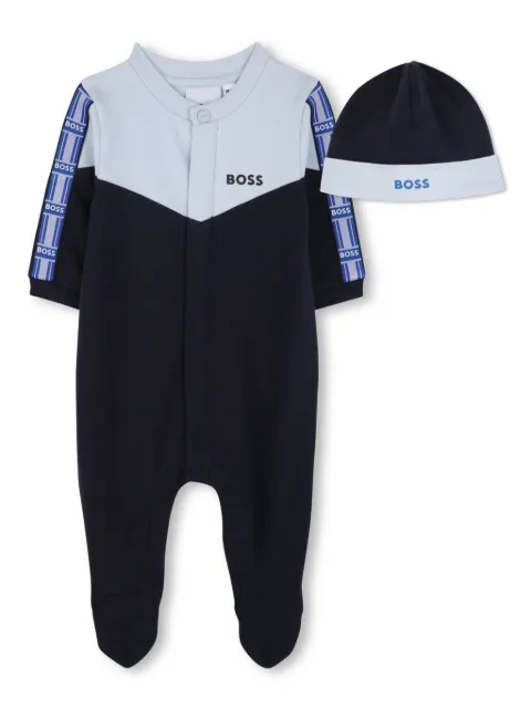 BOSS Kidswear colour-block pajama set