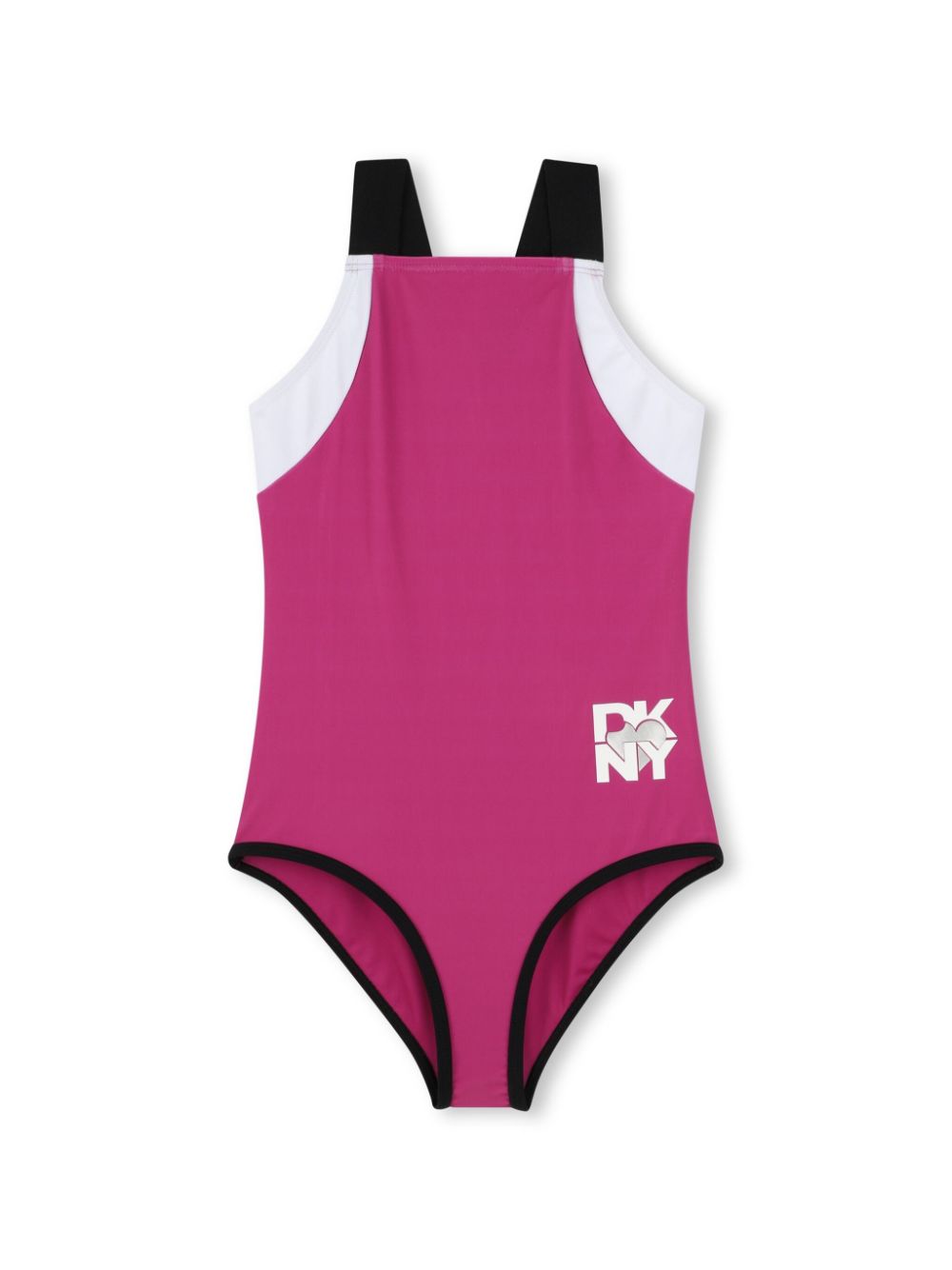 Dkny Kids logo-print swimsuit - Pink