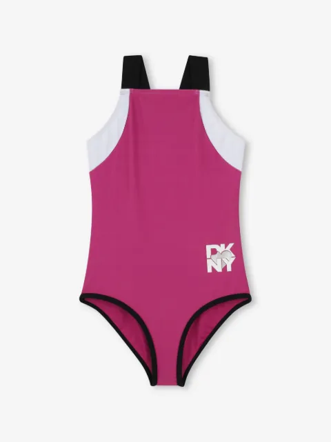 Dkny Kids traje de baño con logo estampado