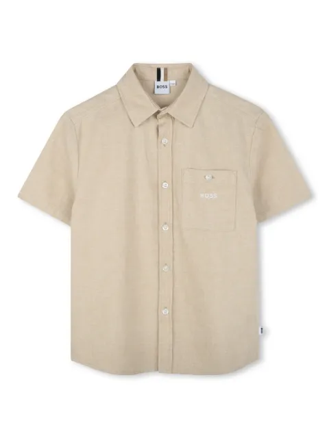 BOSS Kidswear logo-embroidered shirt