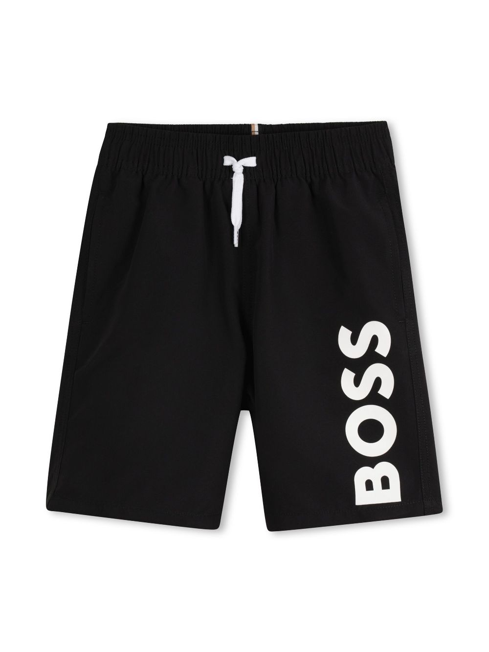 BOSS Kidswear logo-print swim shorts - Black