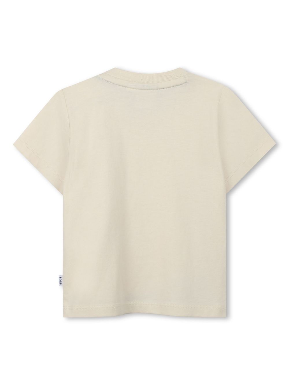 BOSS Kidswear T-shirt met logoprint - Beige