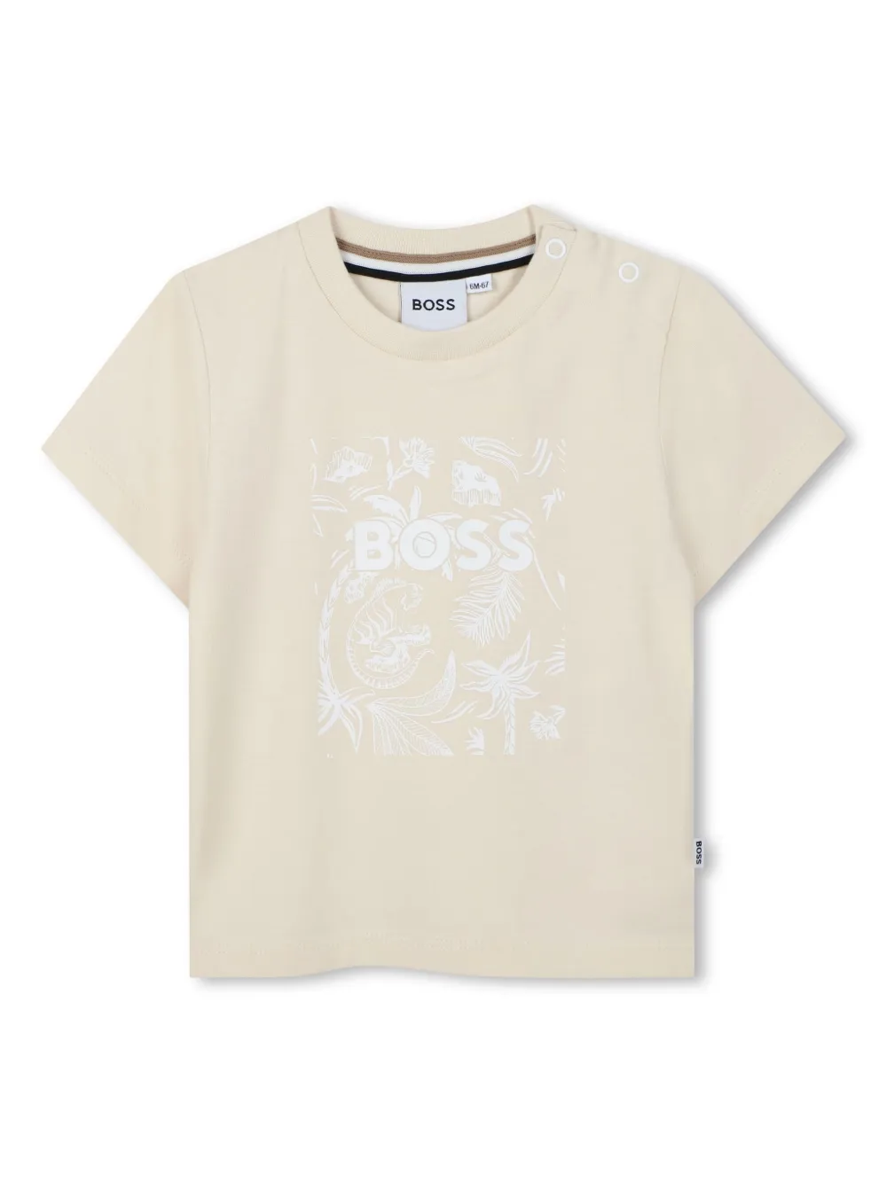 Bosswear Babies' T-shirt Mit Logo-print In Nude