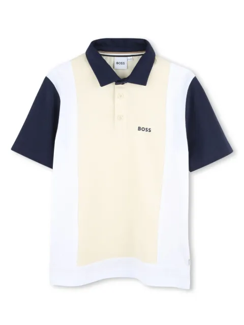 BOSS Kidswear logo-print cotton polo shirt
