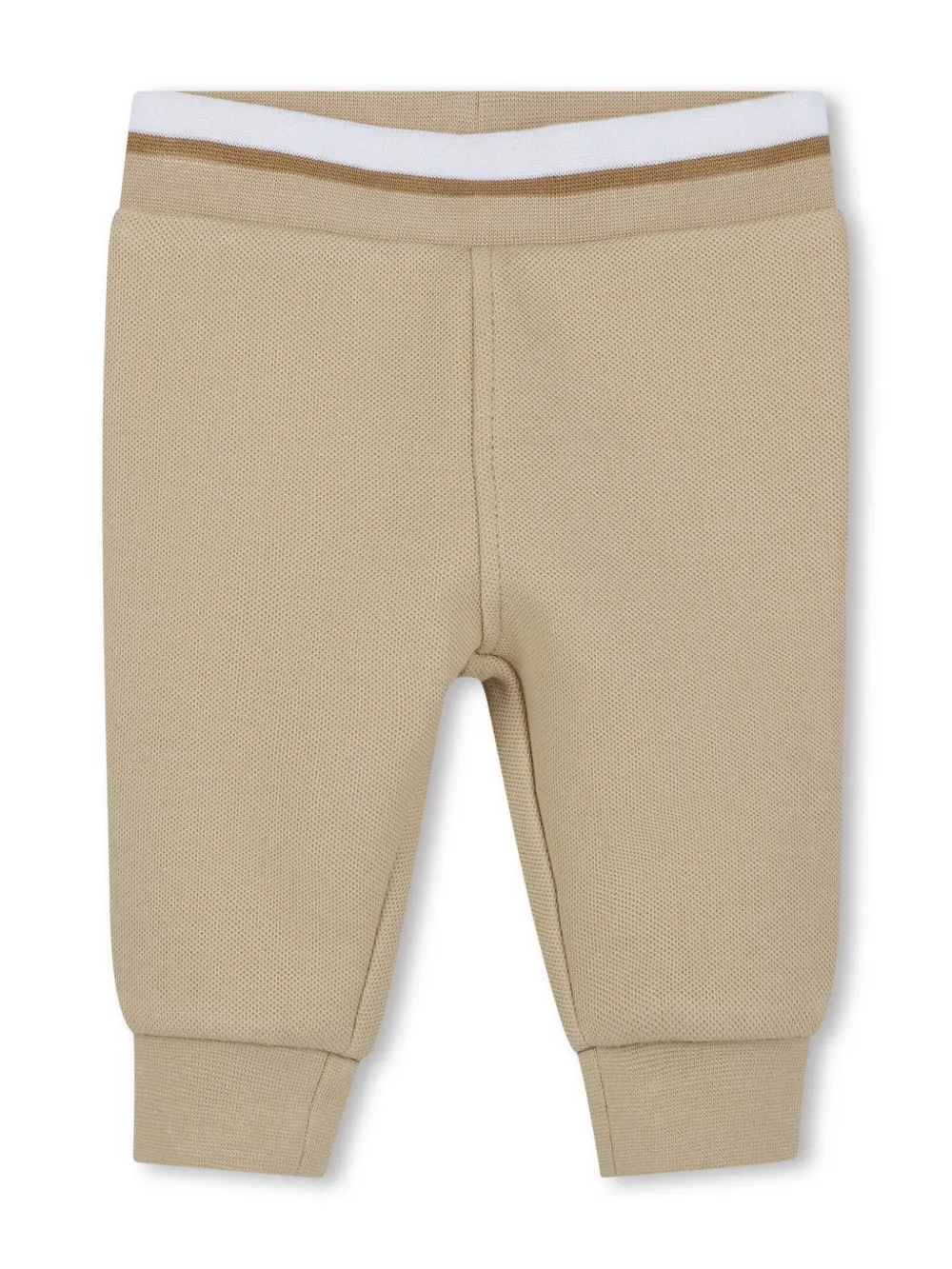 BOSS Kidswear Top vest en broek met geborduurd logo Beige