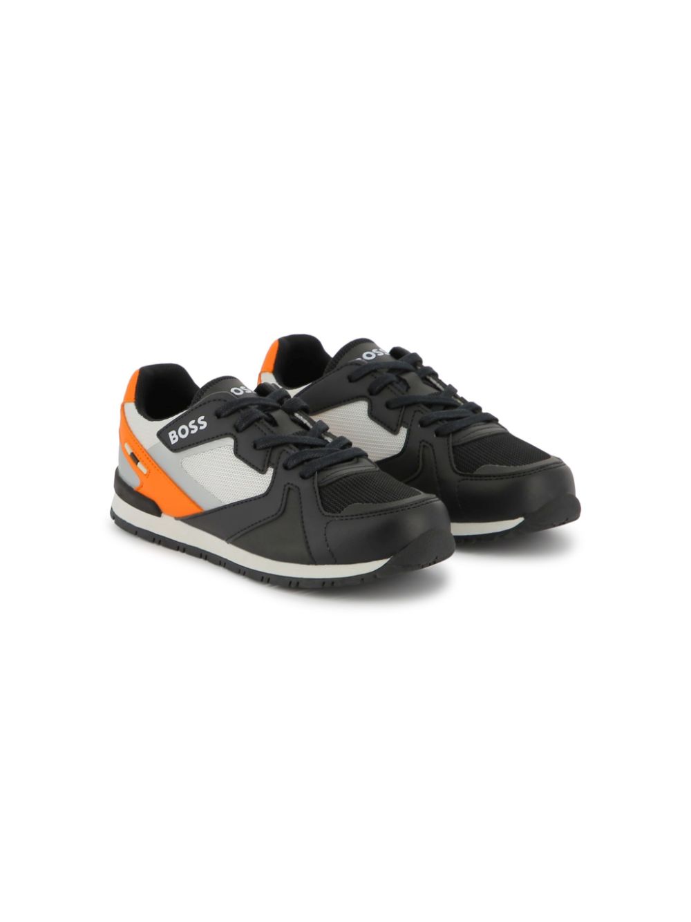 BOSS Kidswear Sneakers met vlakken Zwart