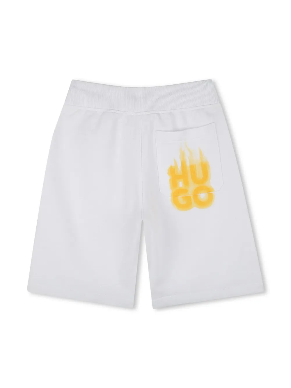 HUGO KIDS Shorts met logoprint - Wit