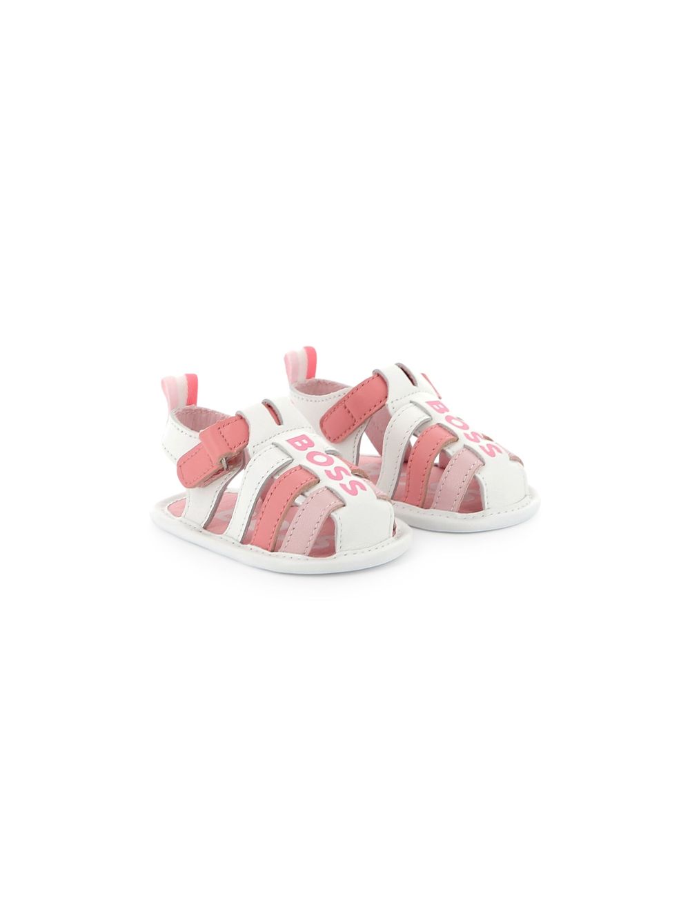 BOSS Kidswear logo-print sandals - White