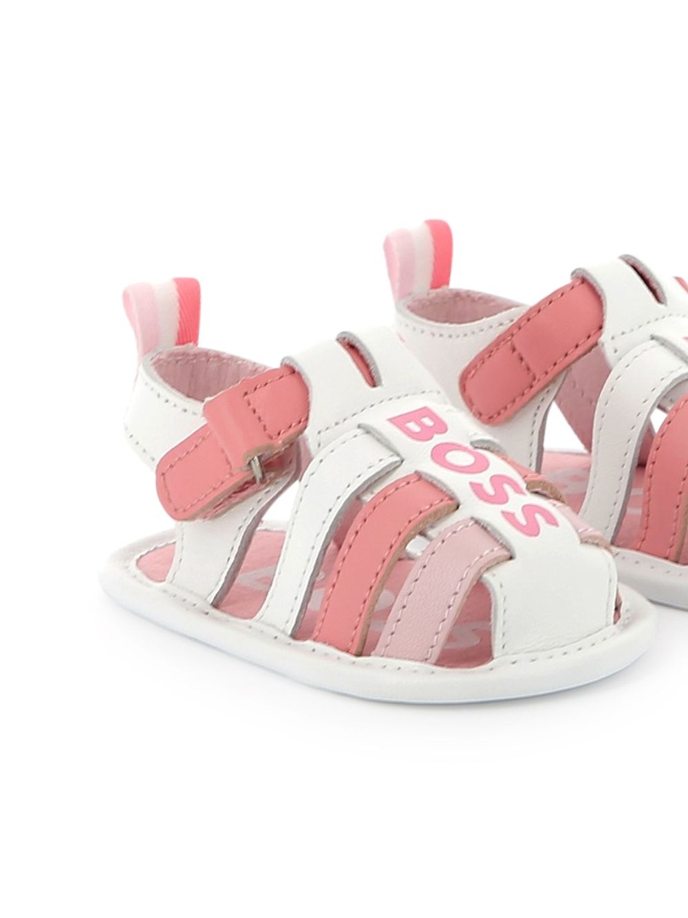 BOSS Kidswear logo-print sandals - White