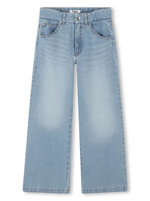 Chloé Kids jeans med logotypmärke