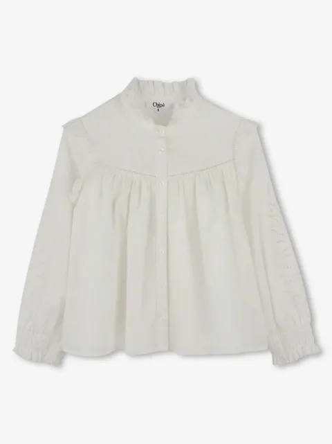 Chloé Kids ruffle-collar blouse