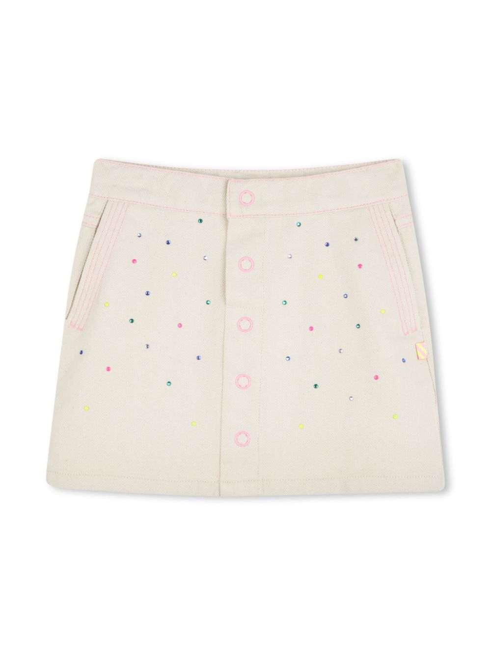 Billieblush rhinestone-embellished skirt - Neutrals