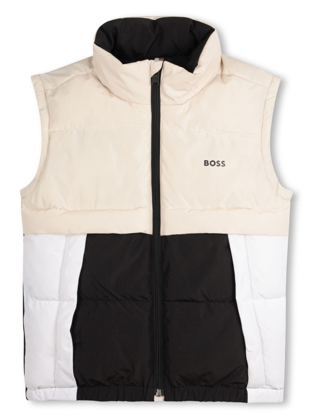 BOSS Kidswear colourblock gilet - Neutrals