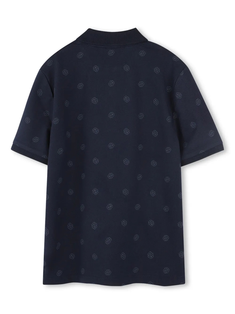 BOSS Kidswear Poloshirt met logoprint - Blauw