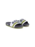 BOSS Kidswear logo-print slides - White